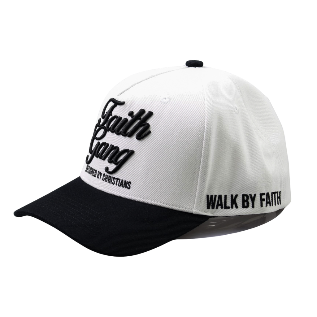 Faith Gang Snapback Hat - White/Black