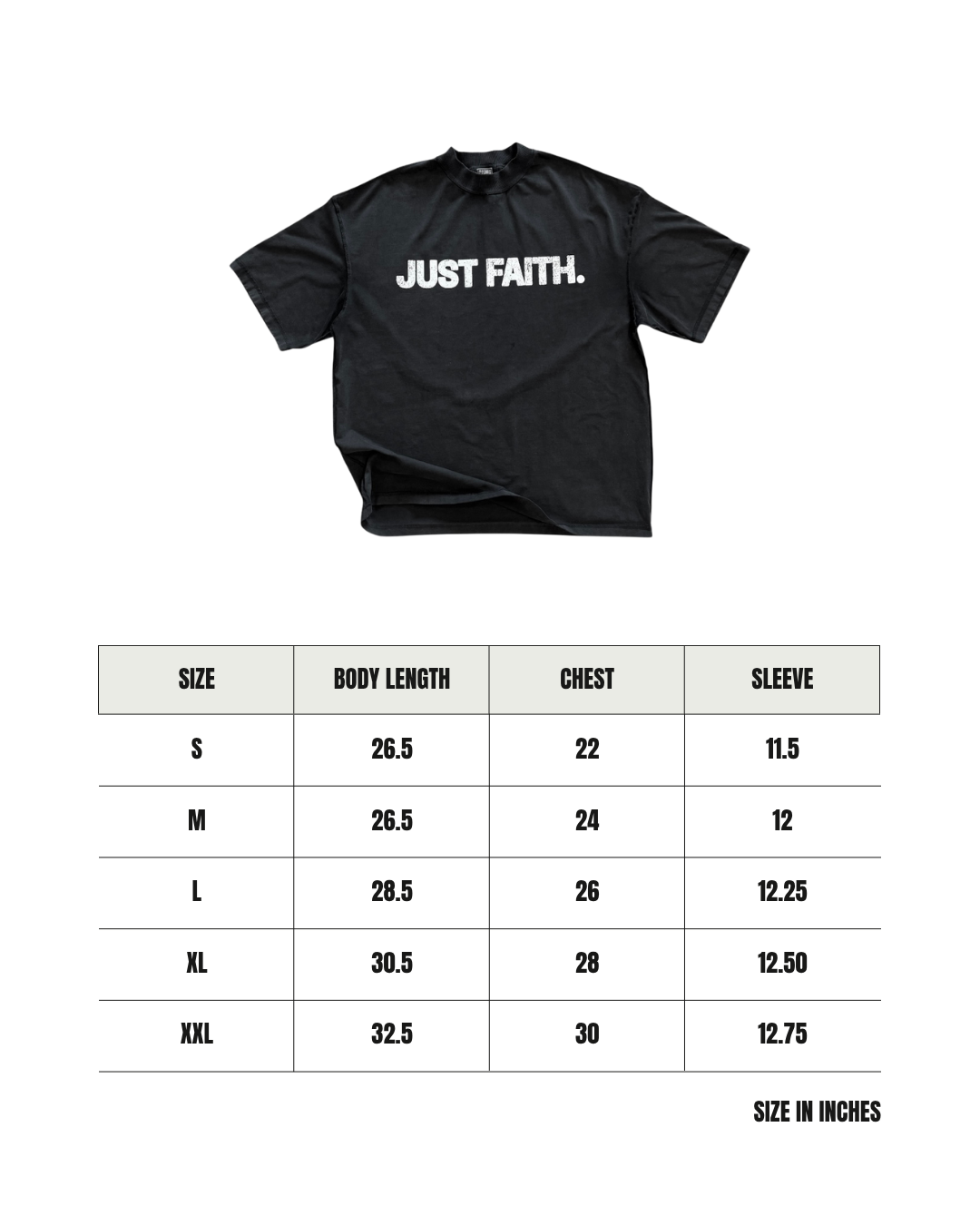 JUST FAITH OVERSIZED TEE