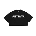 JUST FAITH Oversized Cropped Tee
