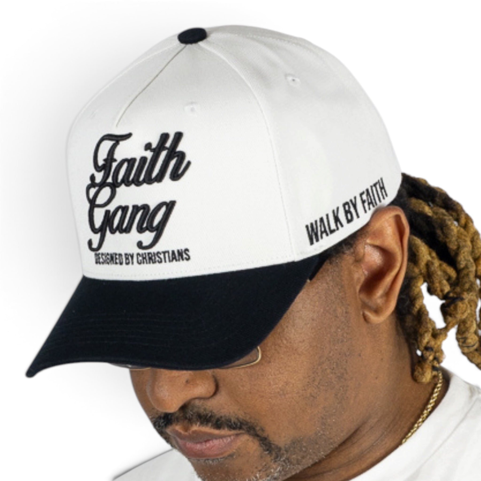 Faith Gang Snapback - White/Black