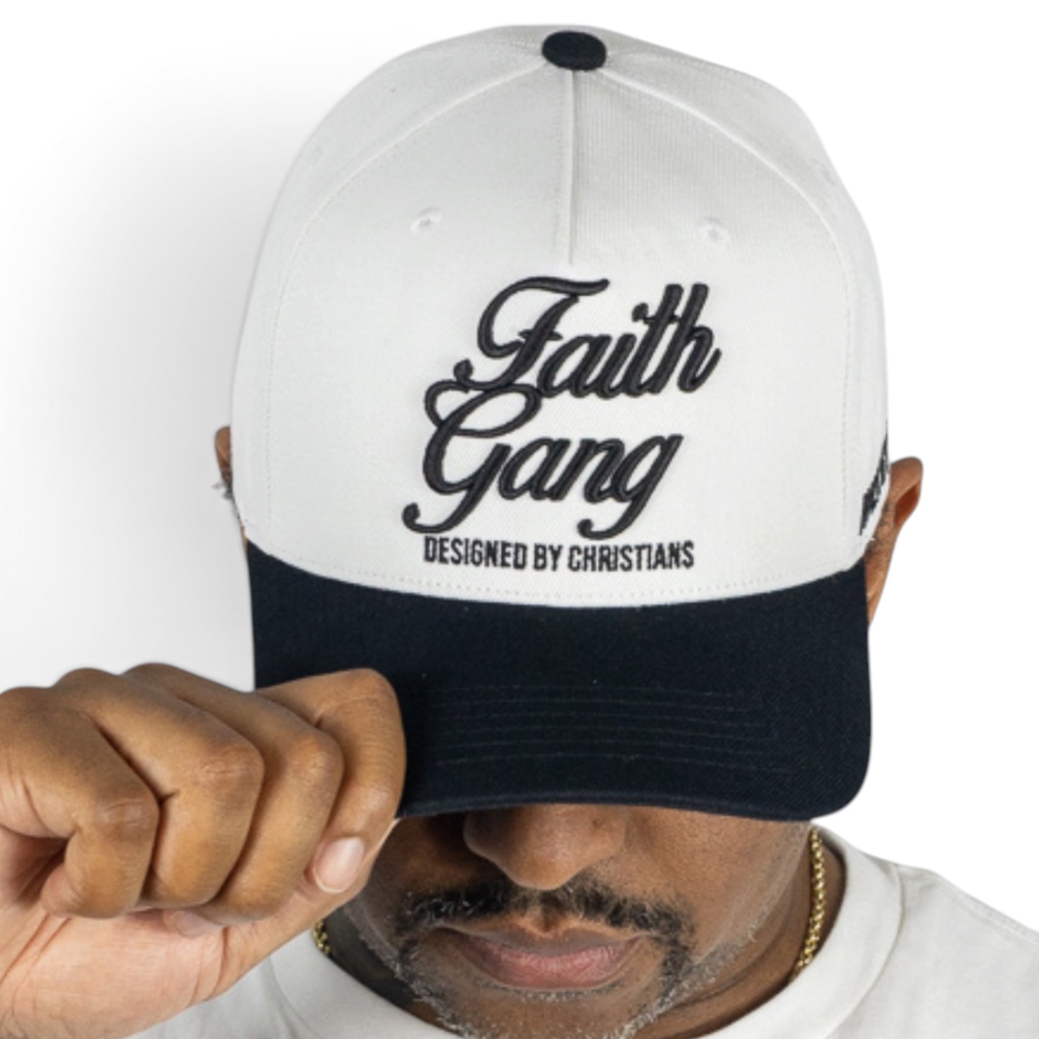 Faith Gang Snapback - White/Black